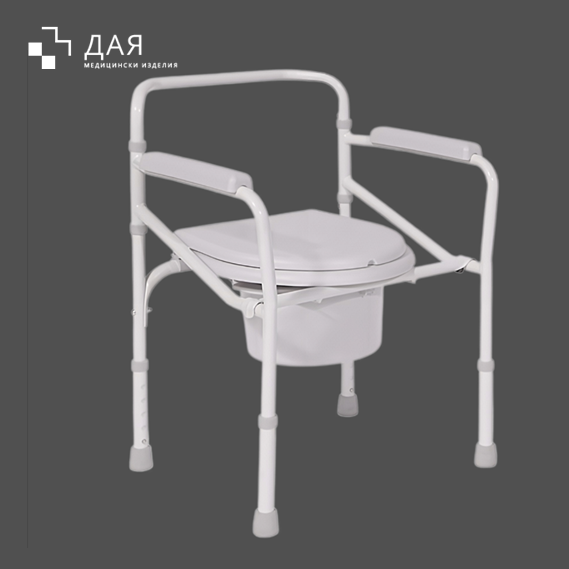 Дая Медицински Изделия Комбиниран тоалетен стол без колелца - сгъваем, Мобиак  