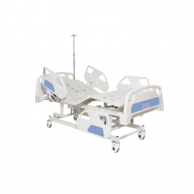 медицинско болнично легло с подвижни секции и стойка за вливания