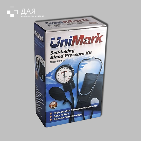 Апарат за измерване на кръвно налягане – механичен Unimark Classic кутия дая еоод