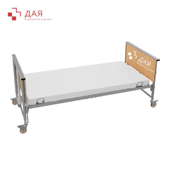 Електрическо болнично легло BURMEIER Dali Basic с метална подматрачна рамка и поставен матрак за болнично легло дая еоод